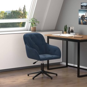 Silla de oficina giratoria terciopelo azul de vidaXL, Sillas de oficina - Ref: Foro24-344855, Precio: 105,99 €, Descuento: %