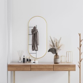 Golden oval wall mirror 100x45 cm by vidaXL, Mirrors - Ref: Foro24-348201, Price: 62,02 €, Discount: %