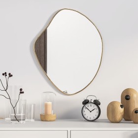 Golden wall mirror 50x40 cm by vidaXL, Mirrors - Ref: Foro24-348250, Price: 35,62 €, Discount: %