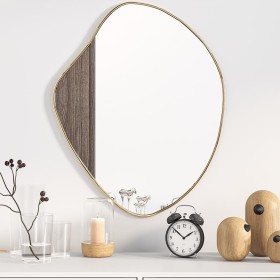 Golden wall mirror 60x50 cm by vidaXL, Mirrors - Ref: Foro24-348251, Price: 43,97 €, Discount: %