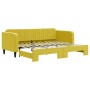 Sofá cama nido terciopelo amarillo 90x200 cm de vidaXL, Camas y somieres - Ref: Foro24-3197068, Precio: 288,99 €, Descuento: %