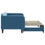 Blue velvet trundle sofa bed 90x200 cm by vidaXL, Beds and slatted bases - Ref: Foro24-3197062, Price: 271,95 €, Discount: %