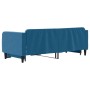 Blue velvet trundle sofa bed 90x200 cm by vidaXL, Beds and slatted bases - Ref: Foro24-3197062, Price: 271,95 €, Discount: %