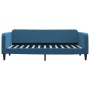 Blue velvet trundle sofa bed 90x200 cm by vidaXL, Beds and slatted bases - Ref: Foro24-3197062, Price: 271,95 €, Discount: %