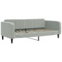 Light gray velvet trundle sofa bed 90x200 cm by vidaXL, Beds and slatted bases - Ref: Foro24-3197063, Price: 291,97 €, Discou...