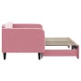 Pink velvet trundle sofa bed 90x200 cm by vidaXL, Beds and slatted bases - Ref: Foro24-3197066, Price: 288,99 €, Discount: %