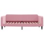 Pink velvet trundle sofa bed 90x200 cm by vidaXL, Beds and slatted bases - Ref: Foro24-3197066, Price: 288,99 €, Discount: %