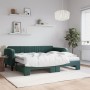 Trundle sofa bed with dark green velvet mattress 90x200 cm by vidaXL, Beds and slatted bases - Ref: Foro24-3197089, Price: 41...