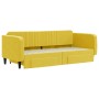 Trundle sofa bed with drawers yellow velvet 90x200 cm by vidaXL, Beds and slatted bases - Ref: Foro24-3197116, Price: 348,53 ...