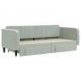 Trundle sofa bed with drawers light gray velvet 90x200 cm by vidaXL, Beds and slatted bases - Ref: Foro24-3197111, Price: 349...