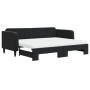 Sofá cama nido con colchón terciopelo negro 90x200 cm de vidaXL, Camas y somieres - Ref: Foro24-3197091, Precio: 454,77 €, De...