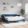 Sofá cama nido con colchón terciopelo azul 90x200 cm de vidaXL, Camas y somieres - Ref: Foro24-3197086, Precio: 431,39 €, Des...