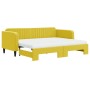 Sofá cama nido con colchón terciopelo amarillo 90x200 cm de vidaXL, Camas y somieres - Ref: Foro24-3197092, Precio: 468,19 €,...