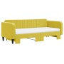 Sofá cama nido con colchón terciopelo amarillo 90x200 cm de vidaXL, Camas y somieres - Ref: Foro24-3197092, Precio: 468,19 €,...