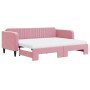 Trundle sofa bed with pink velvet mattress 90x200 cm by vidaXL, Beds and slatted bases - Ref: Foro24-3197090, Price: 432,66 €...