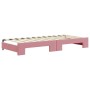 Sofá cama nido con colchón terciopelo rosa 90x200 cm de vidaXL, Camas y somieres - Ref: Foro24-3197090, Precio: 432,66 €, Des...