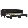 Sofá cama nido terciopelo negro 90x200 cm de vidaXL, Camas y somieres - Ref: Foro24-3197067, Precio: 301,74 €, Descuento: %