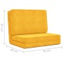 Mustard Yellow Fabric Folding Floor Lounger by vidaXL, Floor chairs - Ref: Foro24-336556, Price: 120,32 €, Discount: %