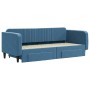 Sofá cama nido con cajones terciopelo azul 90x200 cm de vidaXL, Camas y somieres - Ref: Foro24-3197110, Precio: 324,69 €, Des...