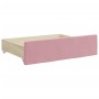 Sofá cama nido con cajones terciopelo rosa 90x200 cm de vidaXL, Camas y somieres - Ref: Foro24-3197114, Precio: 329,60 €, Des...