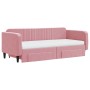 Sofá cama nido con cajones terciopelo rosa 90x200 cm de vidaXL, Camas y somieres - Ref: Foro24-3197138, Precio: 487,99 €, Des...