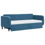 Sofá cama nido con cajones terciopelo azul 90x200 cm de vidaXL, Camas y somieres - Ref: Foro24-3197134, Precio: 477,30 €, Des...