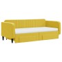 Trundle sofa bed with drawers yellow velvet 90x200 cm by vidaXL, Beds and slatted bases - Ref: Foro24-3197140, Price: 527,89 ...