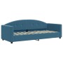 Sofa bed with blue velvet mattress 80x200 cm by vidaXL, Beds and slatted bases - Ref: Foro24-3197269, Price: 320,99 €, Discou...