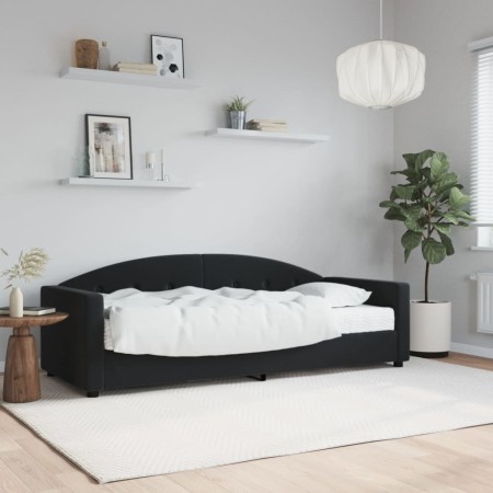 Sofá cama con colchón terciopelo negro 80x200 cm de vidaXL, Camas y somieres - Ref: Foro24-3197274, Precio: 326,59 €, Descuen...