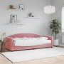 Sofa bed with pink velvet mattress 80x200 cm by vidaXL, Beds and slatted bases - Ref: Foro24-3197273, Price: 325,84 €, Discou...