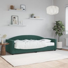 Sofa bed with dark green velvet mattress 80x200 cm by vidaXL, Beds and slatted bases - Ref: Foro24-3197272, Price: 325,72 €, ...