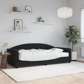 Sofá cama con colchón terciopelo negro 90x200 cm de vidaXL, Camas y somieres - Ref: Foro24-3197281, Precio: 340,80 €, Descuen...