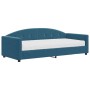 Sofá cama con colchón terciopelo azul 90x200 cm de vidaXL, Camas y somieres - Ref: Foro24-3197276, Precio: 340,80 €, Descuent...