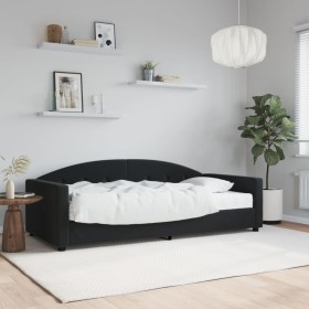 Sofá cama con colchón terciopelo negro 90x190 cm de vidaXL, Camas y somieres - Ref: Foro24-3197292, Precio: 342,99 €, Descuen...