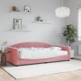 Sofa bed with pink velvet mattress 100x200 cm by vidaXL, Beds and slatted bases - Ref: Foro24-3197287, Price: 386,22 €, Disco...