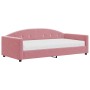 Sofa bed with pink velvet mattress 100x200 cm by vidaXL, Beds and slatted bases - Ref: Foro24-3197287, Price: 386,22 €, Disco...