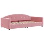 Sofa bed with pink velvet mattress 100x200 cm by vidaXL, Beds and slatted bases - Ref: Foro24-3197287, Price: 386,22 €, Disco...