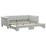 Light gray velvet trundle sofa bed 90x200 cm by vidaXL, Beds and slatted bases - Ref: Foro24-3197771, Price: 283,58 €, Discou...