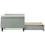 Light gray velvet trundle sofa bed 90x200 cm by vidaXL, Beds and slatted bases - Ref: Foro24-3197771, Price: 283,58 €, Discou...