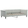 Light gray velvet trundle sofa bed 90x200 cm by vidaXL, Beds and slatted bases - Ref: Foro24-3197771, Price: 283,58 €, Discou...