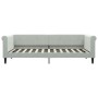 Light gray velvet trundle sofa bed 90x200 cm by vidaXL, Beds and slatted bases - Ref: Foro24-3197771, Price: 283,58 €, Discou...