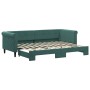 Dark green velvet trundle sofa bed 80x200 cm by vidaXL, Beds and slatted bases - Ref: Foro24-3197766, Price: 289,99 €, Discou...