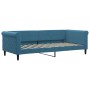 Blue velvet trundle sofa bed 90x200 cm by vidaXL, Beds and slatted bases - Ref: Foro24-3197770, Price: 278,40 €, Discount: %