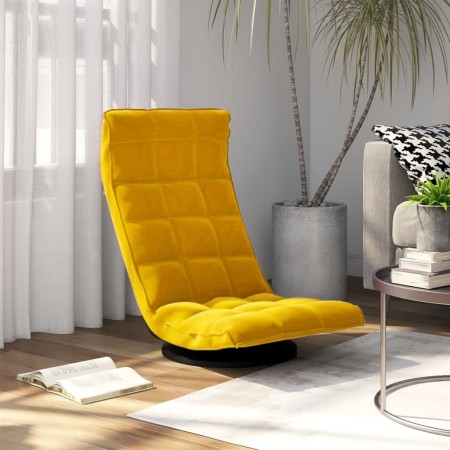 Yellow Velvet Swivel Floor Chair by vidaXL, Floor chairs - Ref: Foro24-336571, Price: 153,17 €, Discount: %