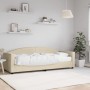 Sofa bed with cream fabric mattress 80x200 cm by vidaXL, Beds and slatted bases - Ref: Foro24-3197169, Price: 324,99 €, Disco...