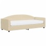 Sofa bed with cream fabric mattress 80x200 cm by vidaXL, Beds and slatted bases - Ref: Foro24-3197169, Price: 324,99 €, Disco...