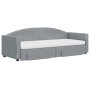 Trundle sofa bed with drawers light gray fabric 80x200 cm by vidaXL, Beds and slatted bases - Ref: Foro24-3197237, Price: 464...