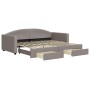 Sofá cama nido con cajones tela gris taupe 90x200 cm de vidaXL, Camas y somieres - Ref: Foro24-3197227, Precio: 340,34 €, Des...