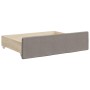 Sofá cama nido con cajones tela gris taupe 90x200 cm de vidaXL, Camas y somieres - Ref: Foro24-3197227, Precio: 339,99 €, Des...