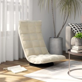 Cream Velvet Swivel Floor Chair by vidaXL, Floor chairs - Ref: Foro24-336573, Price: 127,23 €, Discount: %